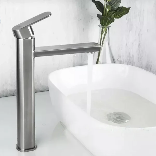 Смеситель для умывальника FRAP F10805-2 высокий сатин