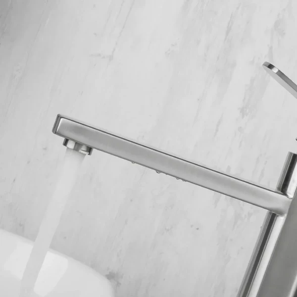 Смеситель для умывальника FRAP F10805-2 высокий сатин