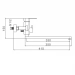 Смеситель для ванны FRAP F22805 сатин