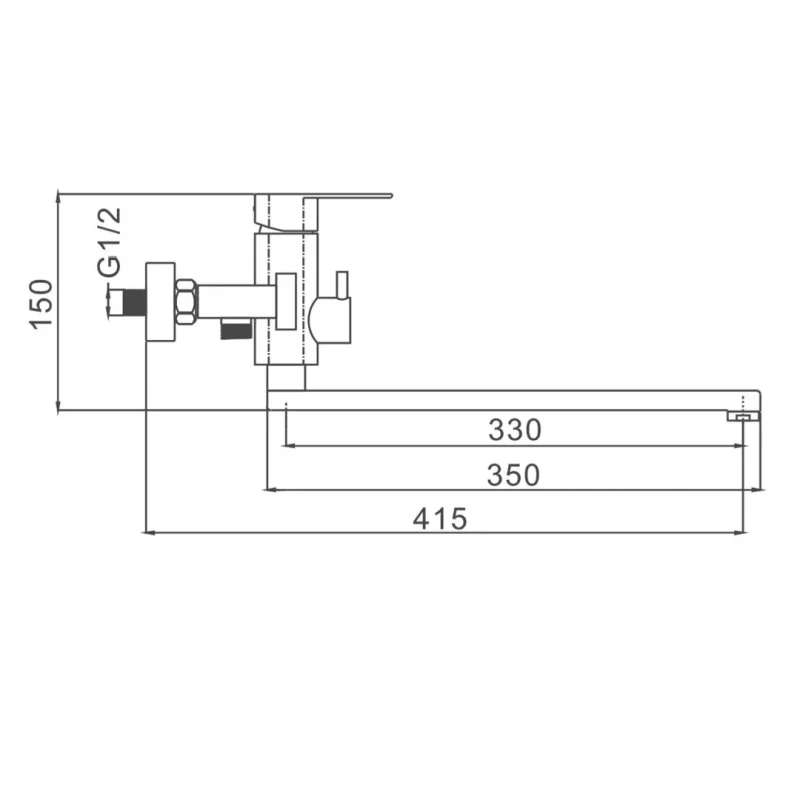 Смеситель для ванны FRAP F22805 сатин