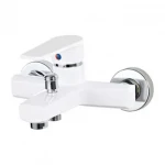 Змішувач для ванни SLAT SLT-A009W, білий/хром