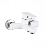 Змішувач для ванни SLAT SLT-A009W, білий/хром