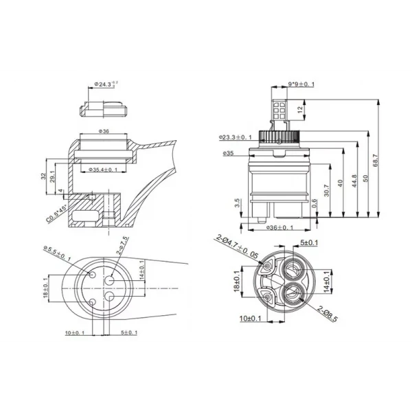 Картридж GAPPO G51-5 Sedal 35 мм