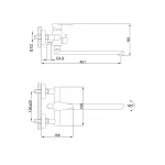 Смеситель для ванны FRAP F2248 сатинированный