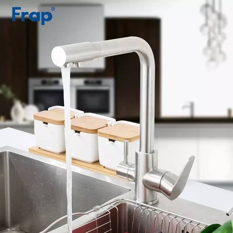 Смеситель для кухни FRAP F4348 сатин для двух вод