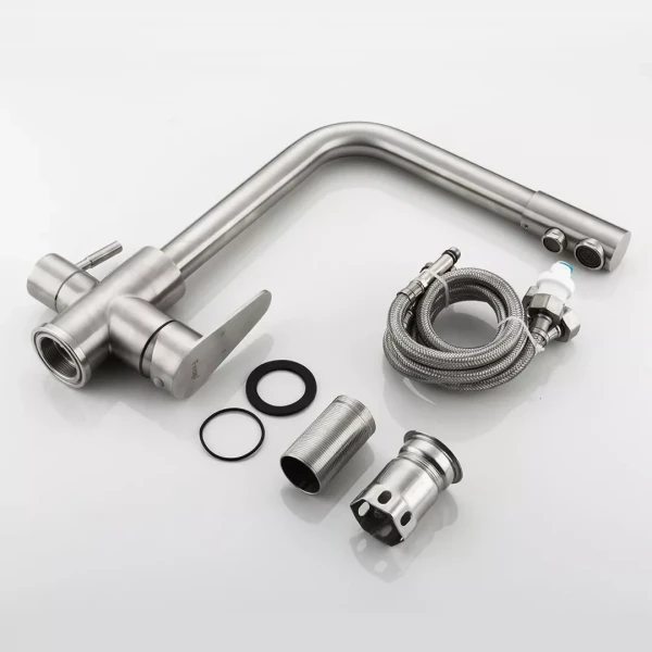 Смеситель для кухни FRAP F4348 сатин для двух вод