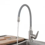 Смеситель для кухни FRAP F4448 с гибким изливом сатин