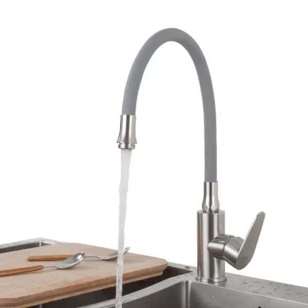 Смеситель для кухни FRAP F4448 с гибким изливом сатин