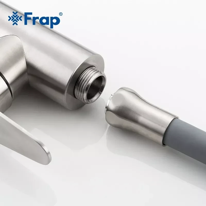 Смеситель для кухни FRAP F4448 с гибким изливом сатин