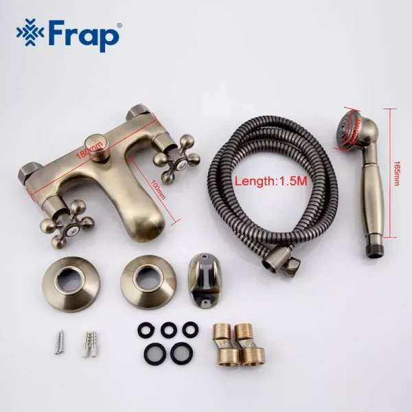 Смеситель для ванны FRAP F3019-4 бронзовый