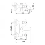 Смеситель для ванны FRAP F3019-4 бронзовый
