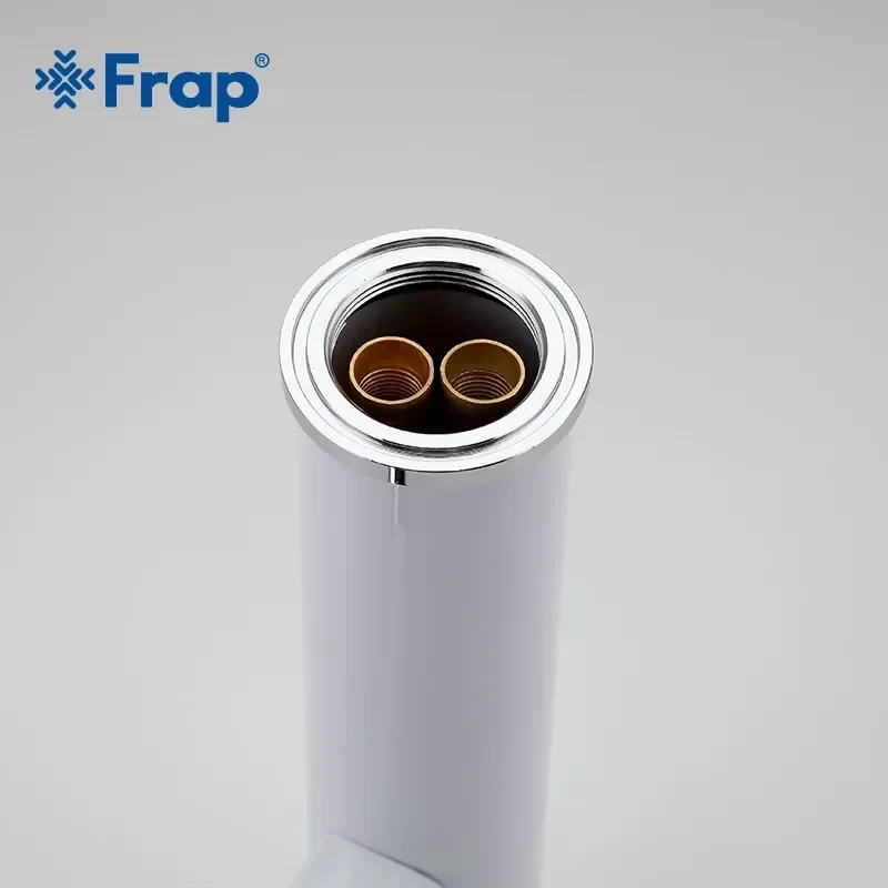Смеситель для умывальника FRAP F1052-14 высокий белый/хром