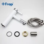 Смеситель для умывальника FRAP F1052-14 высокий белый/хром