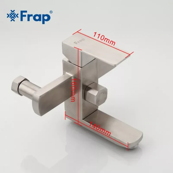 Душевая система FRAP F2421 с поворотным изливом, переключателем на лейку, 1 режим, нержавеющая сталь.