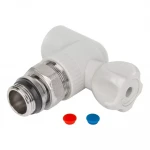 Кран радіаторний кутовий 20 з прокладкою 