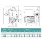 Насосная станция SHIMGE PW550, Hmax 42 м, Qmax 50 л/мин