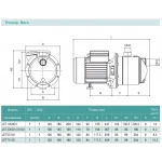 Самовсасывающая насосная станция SHIMGE JET1000G1 с баком 24 л, максимальная высота подъема 48 м, максимальная производительность 90 л/мин