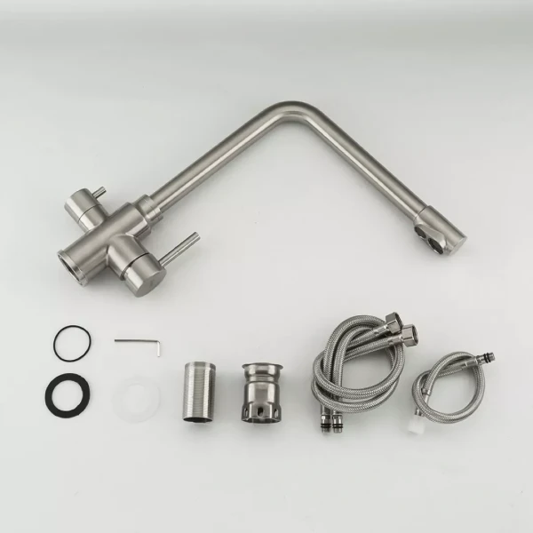 Смеситель для кухни FRAP F43899-1 сатин на две воды