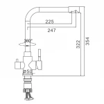 Смеситель для кухни FRAP F43899-1 сатин на две воды