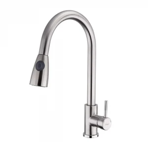 Смеситель для кухни FRAP F60899-1 с выдвижным изливом сатин
