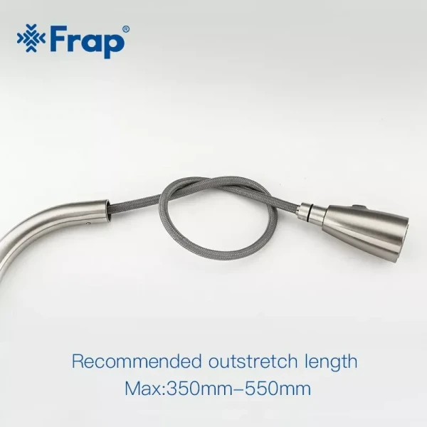 Смеситель для кухни FRAP F60899-1 с выдвижным изливом сатин