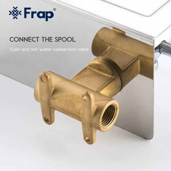 Гигиенический душ FRAP F7516 хромированный с держателем для бумаги и полочкой