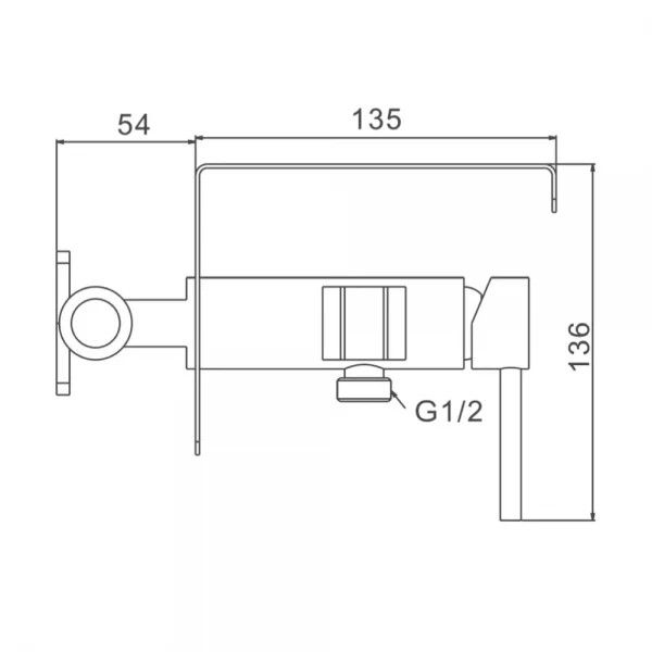 Гигиенический душ FRAP F7516 хромированный с держателем для бумаги и полочкой