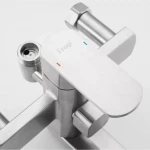 Душевая система FRAP F24805 с поворотным изливом-переключателем на лейку сатин (1 режим)