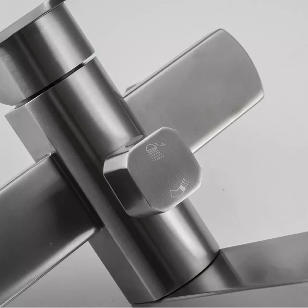 Душевая система FRAP F24805 с поворотным изливом-переключателем на лейку сатин (1 режим)