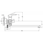 Смеситель для ванны WEZER FAB7 хромированный