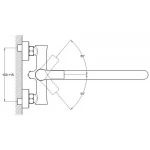 Смеситель для ванны WEZER FAB7 хромированный