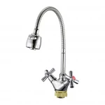 Змішувач для кухні WEZER TLH4-R722 з гнучким виливом, хром