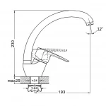 Змішувач для кухні WEZER YUB4-181, хром