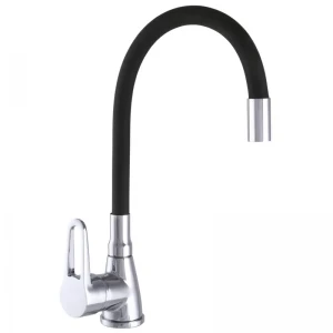 Смеситель для кухни WEZER SOP4-R045-BLACK с гибким изливом черный