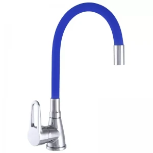 Смеситель для кухни WEZER SOP4-R045-BLUE с гибким изливом синий