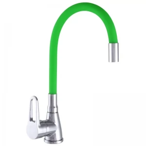 Смеситель для кухни WEZER SOP4-R045-GREEN с гибким изливом зеленый