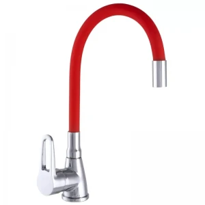 Смеситель для кухни WEZER SOP4-R045-RED с гибким изливом красный