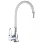 Смеситель для кухни WEZER SOP4-R045-WHITE с гибким изливом белый