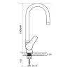 Смеситель для кухни WEZER SOP4-R045-YELLOW с гибким изливом желтый