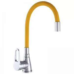 Смеситель для кухни WEZER SOP4-R045-YELLOW с гибким изливом желтый