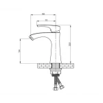 Смеситель для умывальника WEZER FAB1 хромированный
