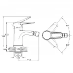 Смеситель для биде WEZER PUD2-045 хромированный