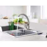 Змішувач для кухні WEZER YUB4-181-SATIN, нержавіюча сталь