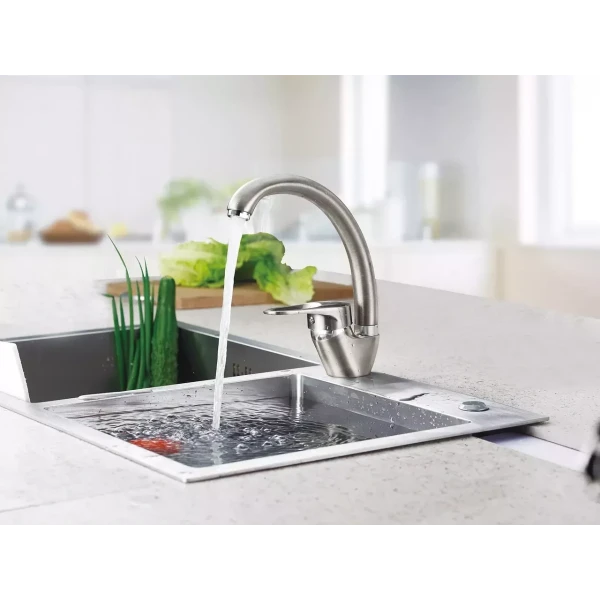 Змішувач для кухні WEZER YUB4-181-SATIN, нержавіюча сталь