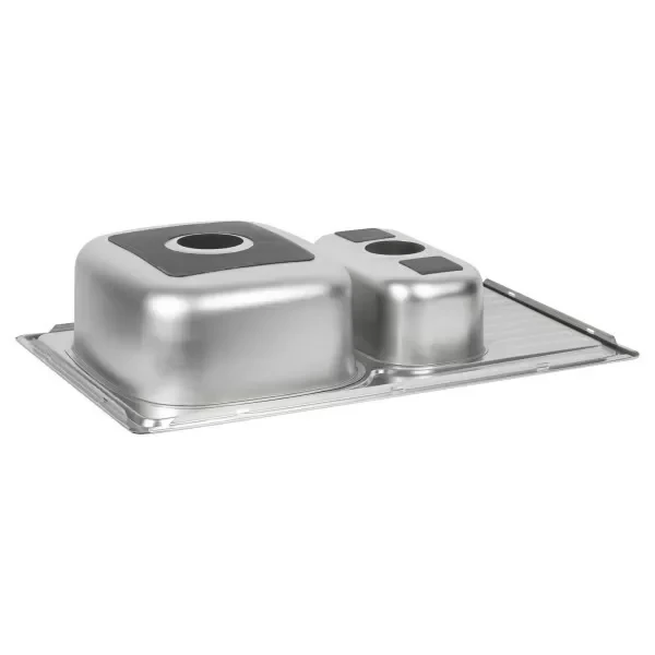 Кухонная мойка WEZER 7850(08) Decor 780x500x180 мм с сифоном