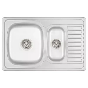 Кухонная мойка WEZER 7850(08) Decor 780x500x180 мм с сифоном