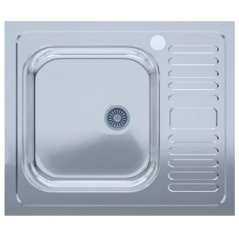 Кухонная мойка UA 5060-L 500x600x140 мм нержавеющая сталь полированная накладная