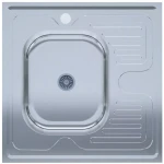 Мийка нерж.UA 6060-L товщ-0.4mm, р-р-600*600*140mm Polish (накладна) {20}