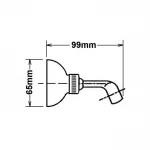 Держатель для душа WEZER WQZ-013 хромированный настенный