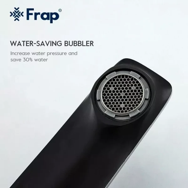 Смеситель для умывальника FRAP F1057 черный/хром